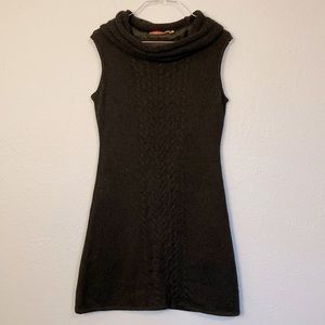 Kuna Womens Sz S Juliana Black Cable Knit Baby Alpaca 100% Wool Mock Neck Dress